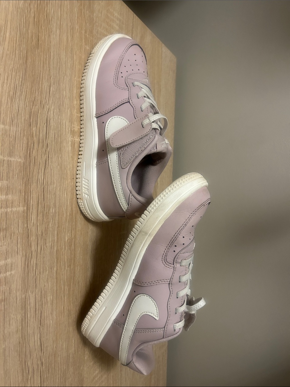 Nike Lilac Low-Top Sneakers with White Swoosh